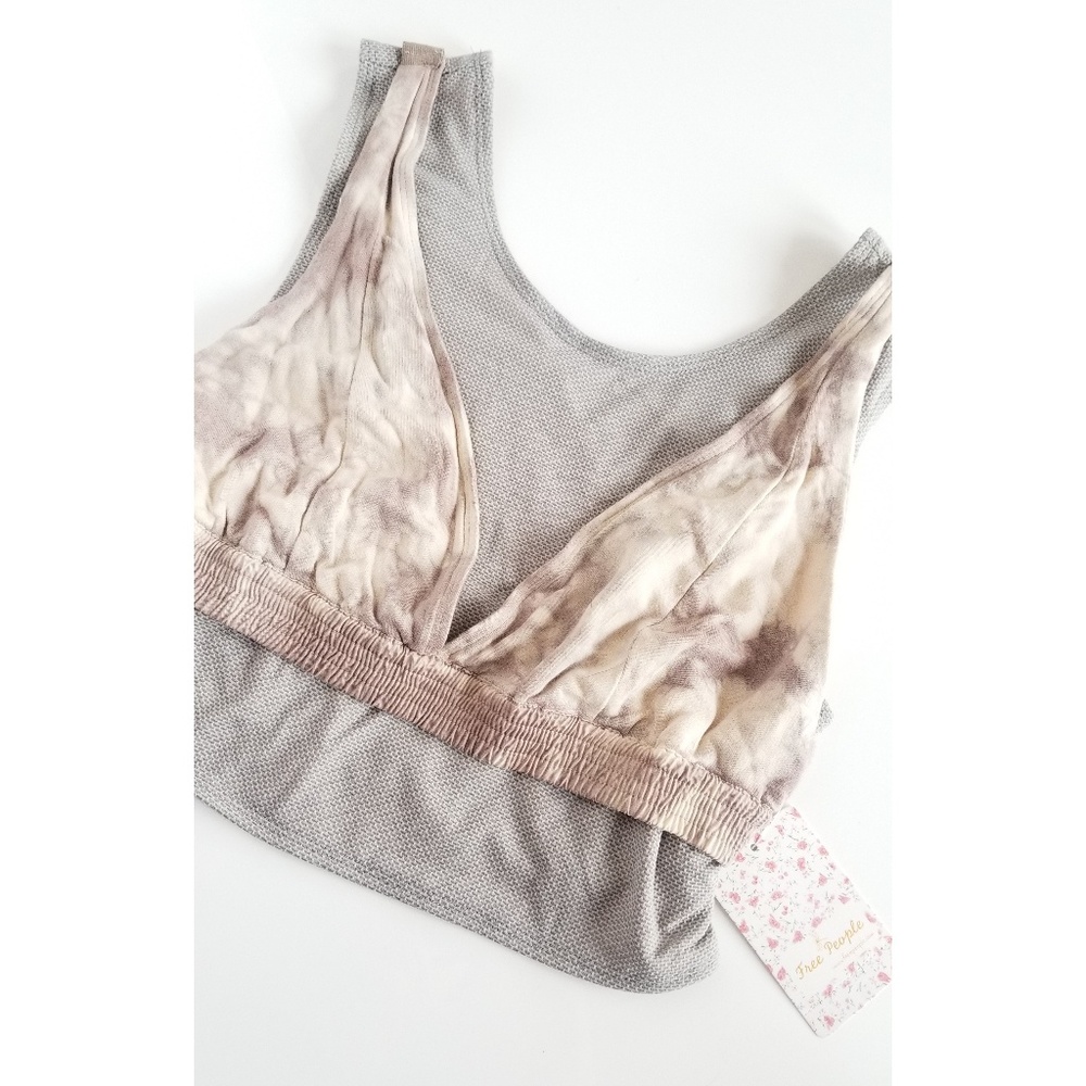new Free People Crop Top Sports Bra w Mesh - Picture 6 of 8